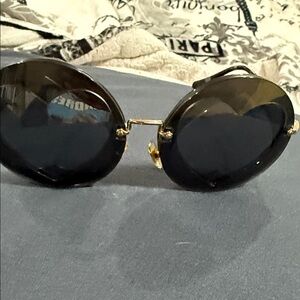Miu Miu Black and Gold Women's Glasses